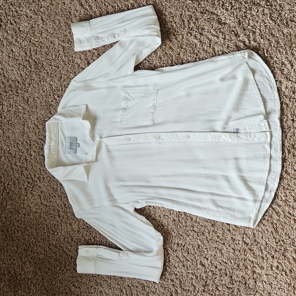 Rails White Collared Button-Up Shirt